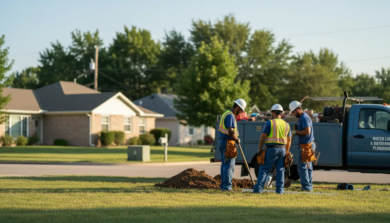 Residential water line and bathroom plumbing service in Lonetree, WY